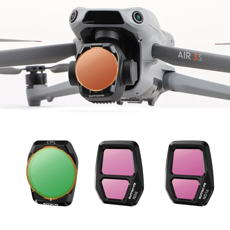 For DJI Air 3S Sunnylife Camera Lens Filter, MCUV, ND8, ND16, ND32, ND64, CPL, ND8PL, ND16PL, ND32PL, ND64PL, 3 in 1 CPL ND8 ND16, 4 in 1 ND8-64, 4 in 1 ND8-64PL, 4 in 1 UV CPL ND32 ND64, 6 in 1 UV CPL ND8-64 For DJI Air 3S Sunnylife Camera Lens Filter, MCUV, ND8, ND16, ND32, ND64, CPL, ND8PL, ND16PL, ND32PL, ND64PL, 3 in 1 CPL ND8 ND16, 4 in 1 ND8-64, 4 in 1 ND8-64PL, 4 in 1 UV CPL ND32 ND64, 6 in 1 UV CPL ND8-64